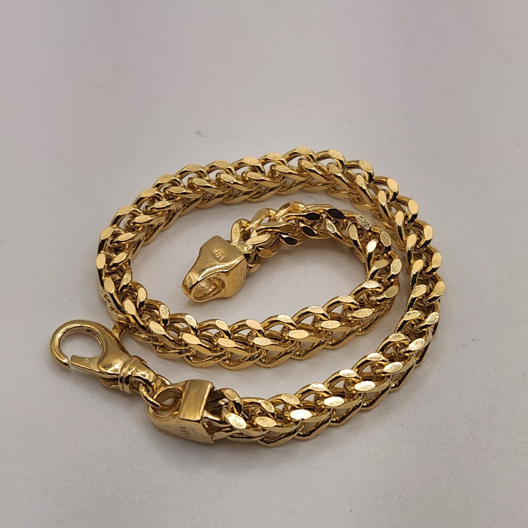 10k Yellow Gold Wheat Chain Bracelet 7.2"