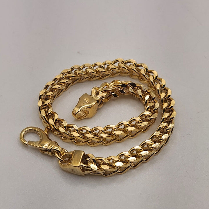 10k Yellow Gold Wheat Chain Bracelet 7.2"