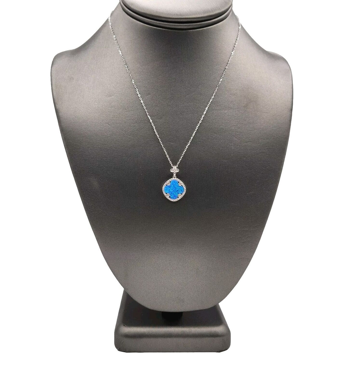 925 sterling silver turquoise Pendant Necklace 18"