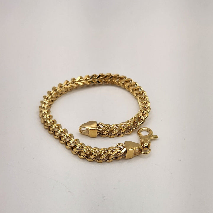 10k Yellow Gold Wheat Chain Bracelet 7.2"