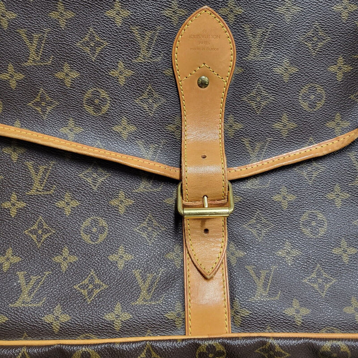 Louis-Vuitton vintage bags Monogram Sac Chasse 2 Way Travel Handbag