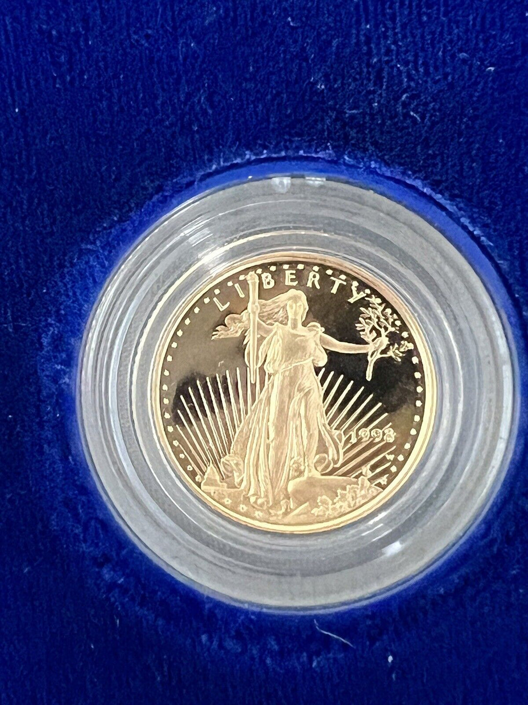 Set Of 1998 & 1999 One-tenth And One Quarter Ounce Gold American Eagle COA Coins