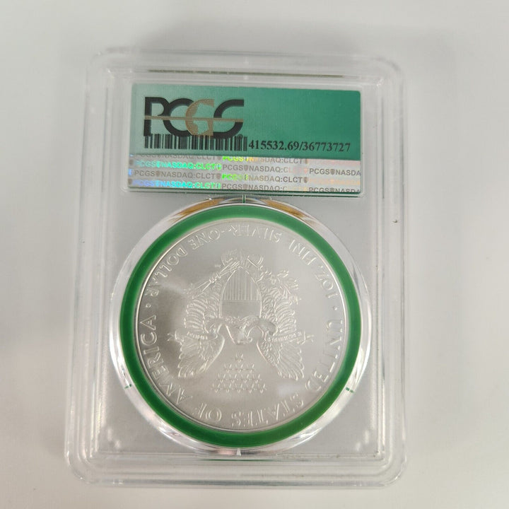 2010 American Silver Eagle Pcgs Ms69 Direct From Sealed Box Green Label ASE