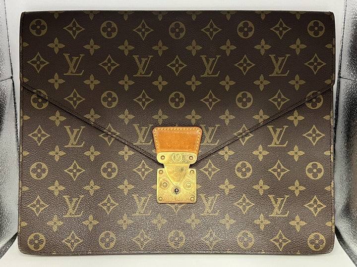 Louis Vuitton Porte-Documents Briefcase/Document Case One Size Brown Canvas