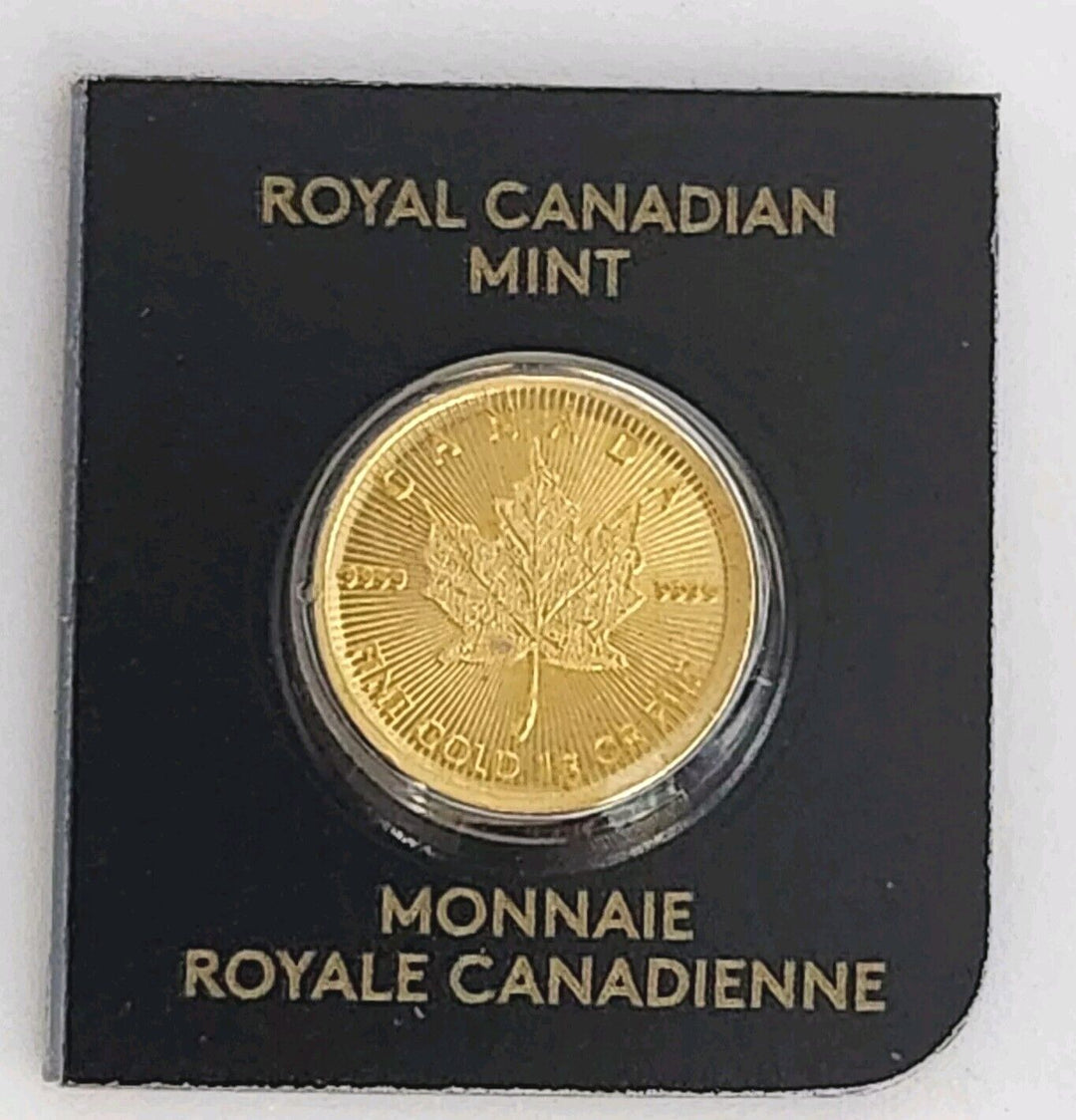 2020 1 Gram Royal Canadian Mint .9999 Gold Maple Leaf 50 Cent (C)