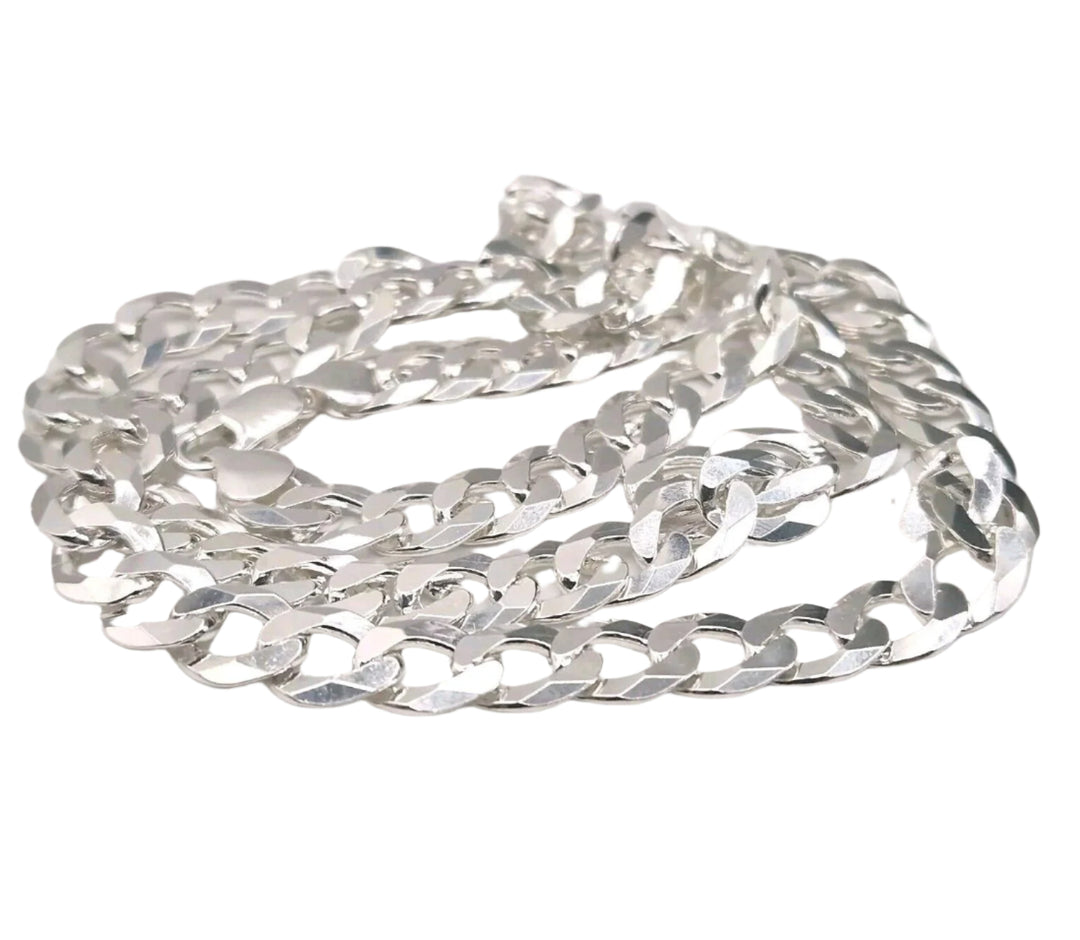 925 sterling silver cuban necklace 28" B