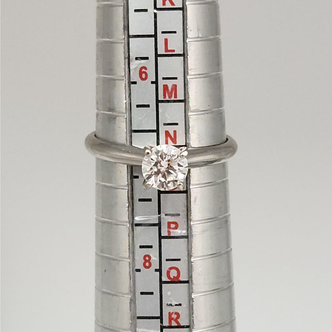 Classic Elegant Setting 14k White Gold 0.65 CT  Natural Diamond Solitaire Ring