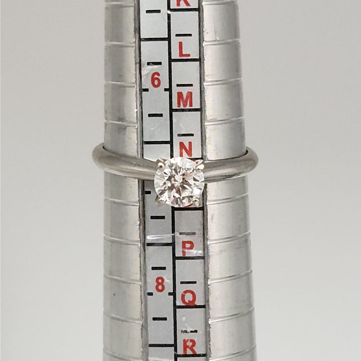 Classic Elegant Setting 14k White Gold 0.65 CT  Natural Diamond Solitaire Ring