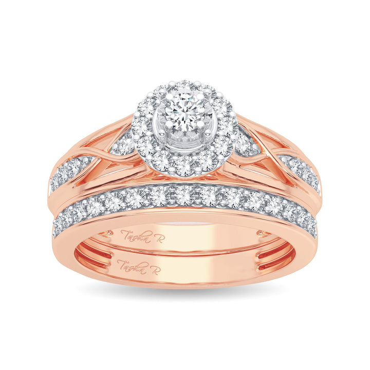 14k Rose Gold Lab Diamond Bridal Ring (0.54CT)