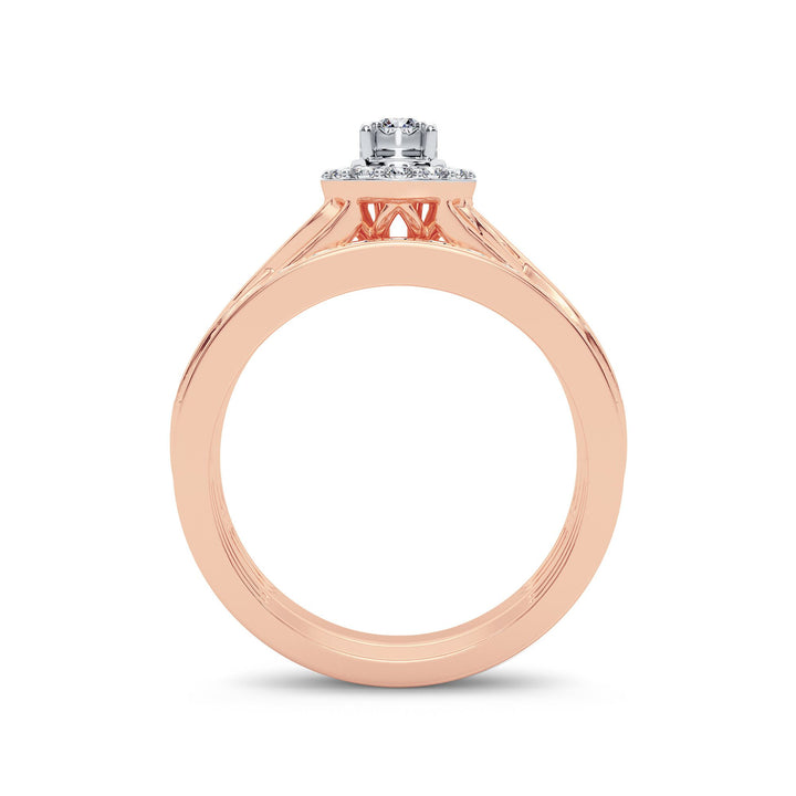 14k Rose Gold Lab Diamond Bridal Ring (0.54CT)