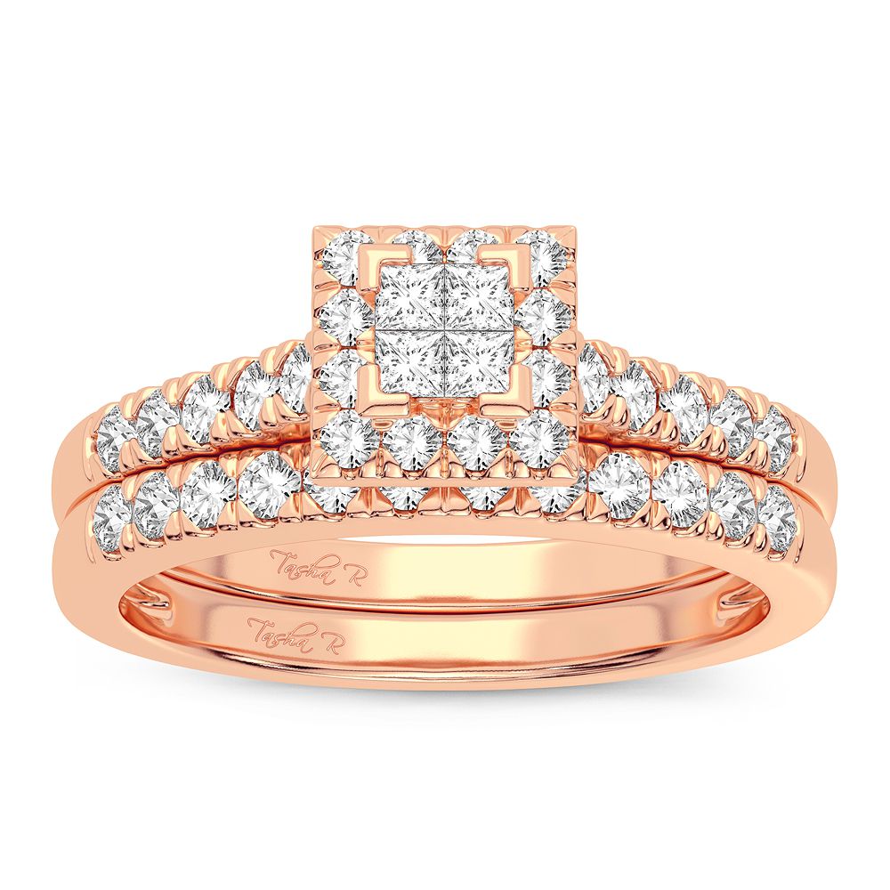 14K Rose Gold 0.50CT Diamond Bridal Ring