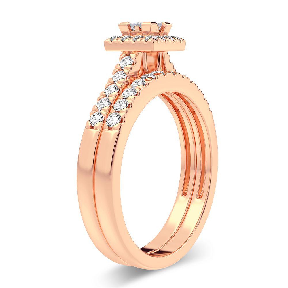 Romantic 14k Rose Gold Lab Diamond Engagement Ring (0.50CT)
