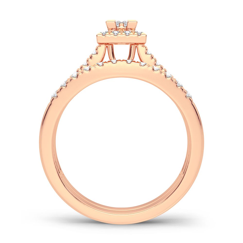 Romantic 14k Rose Gold Lab Diamond Engagement Ring (0.50CT)