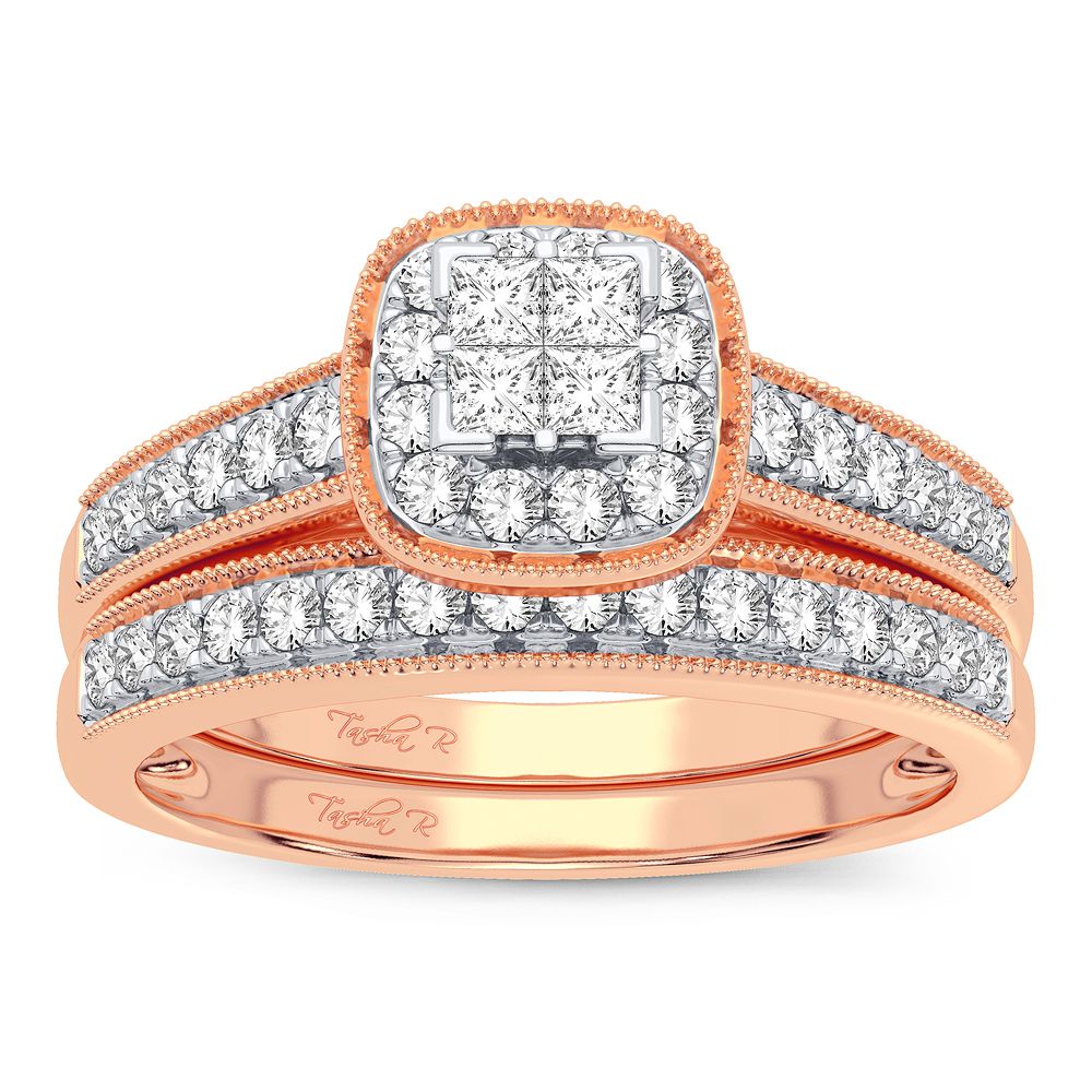 14K Rose Gold 0.50CT Diamond Bridal Ring