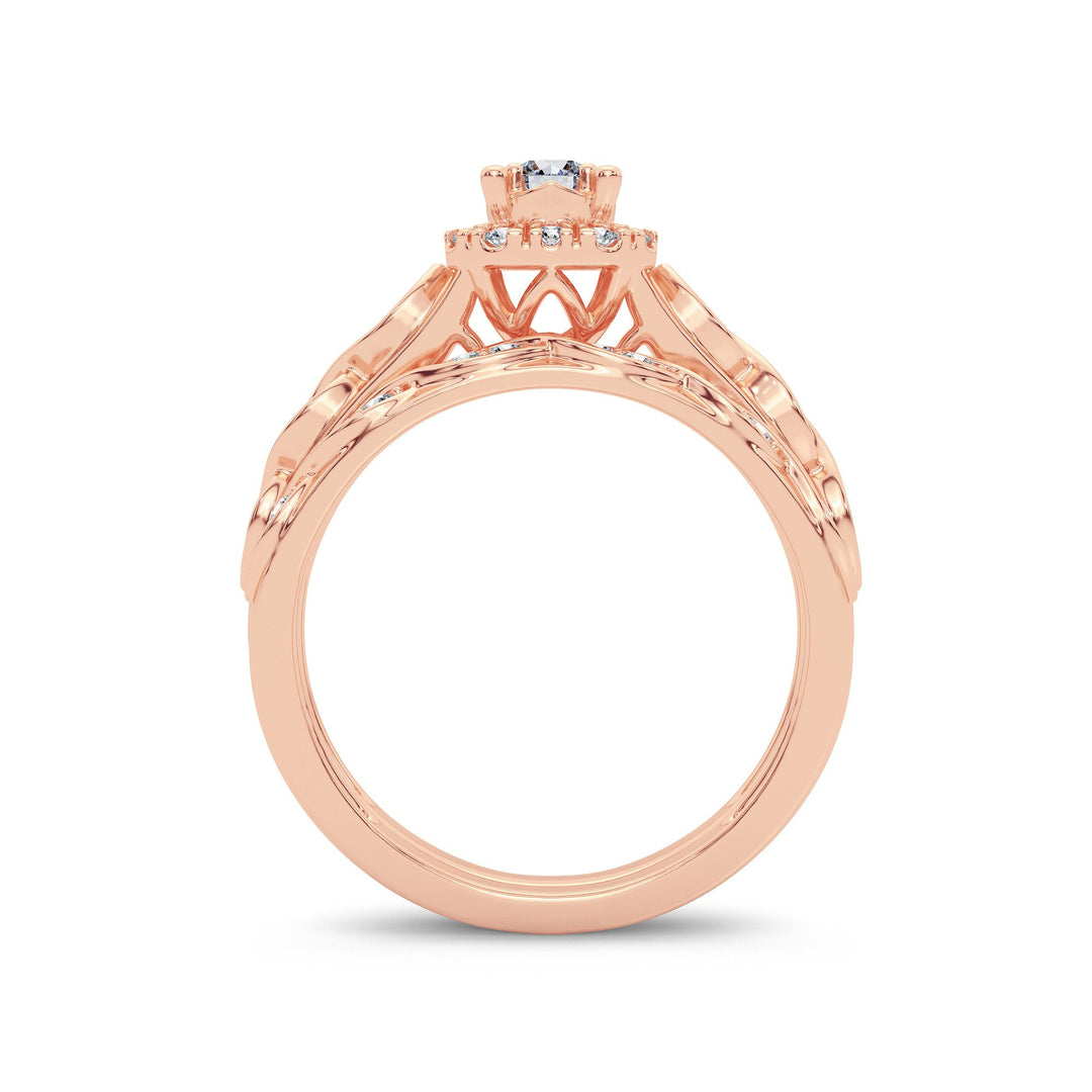 Timeless 14k Rose Gold 0.42CT Lab Diamond Ring