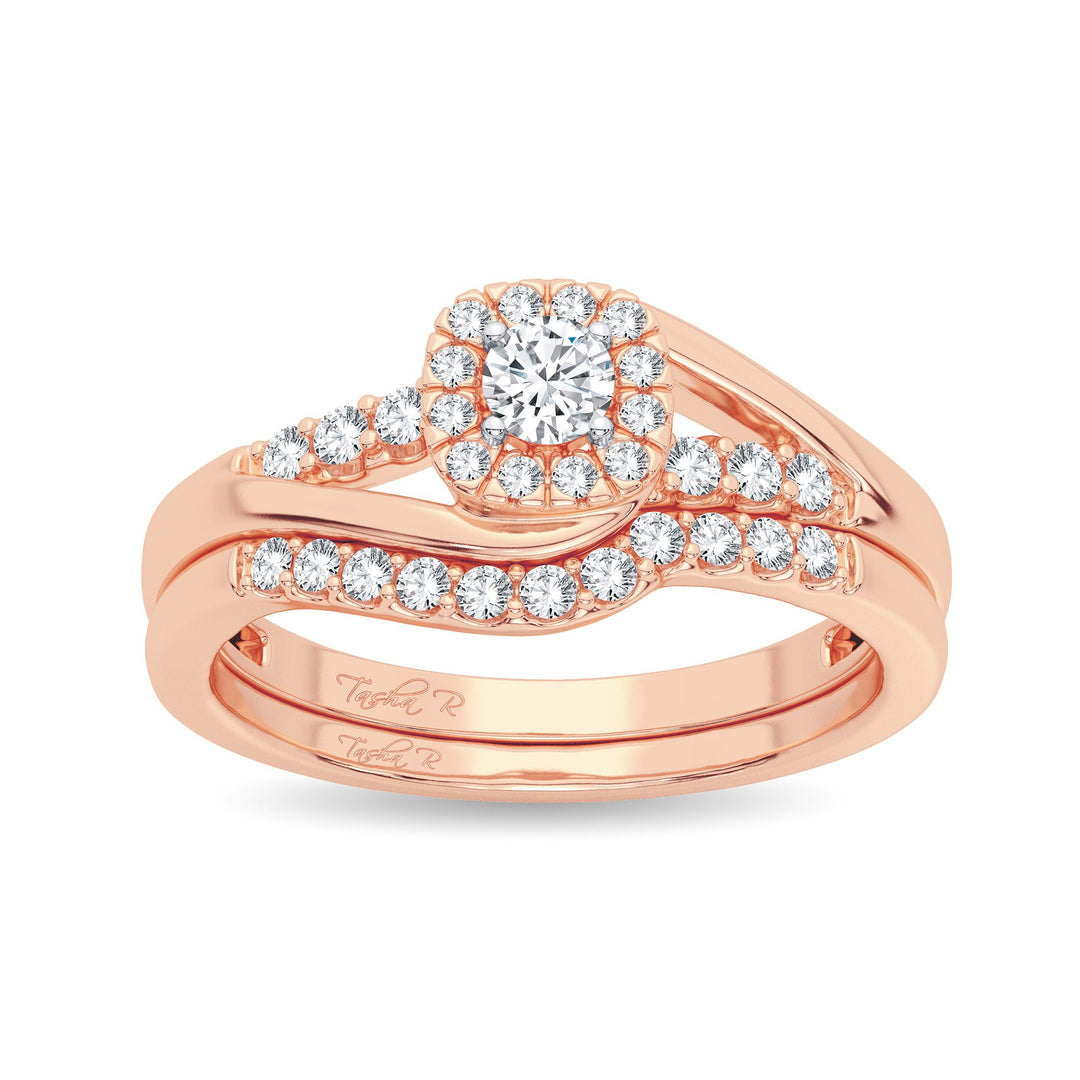 14K Rose Gold 0.33CT Diamond Bridal Ring