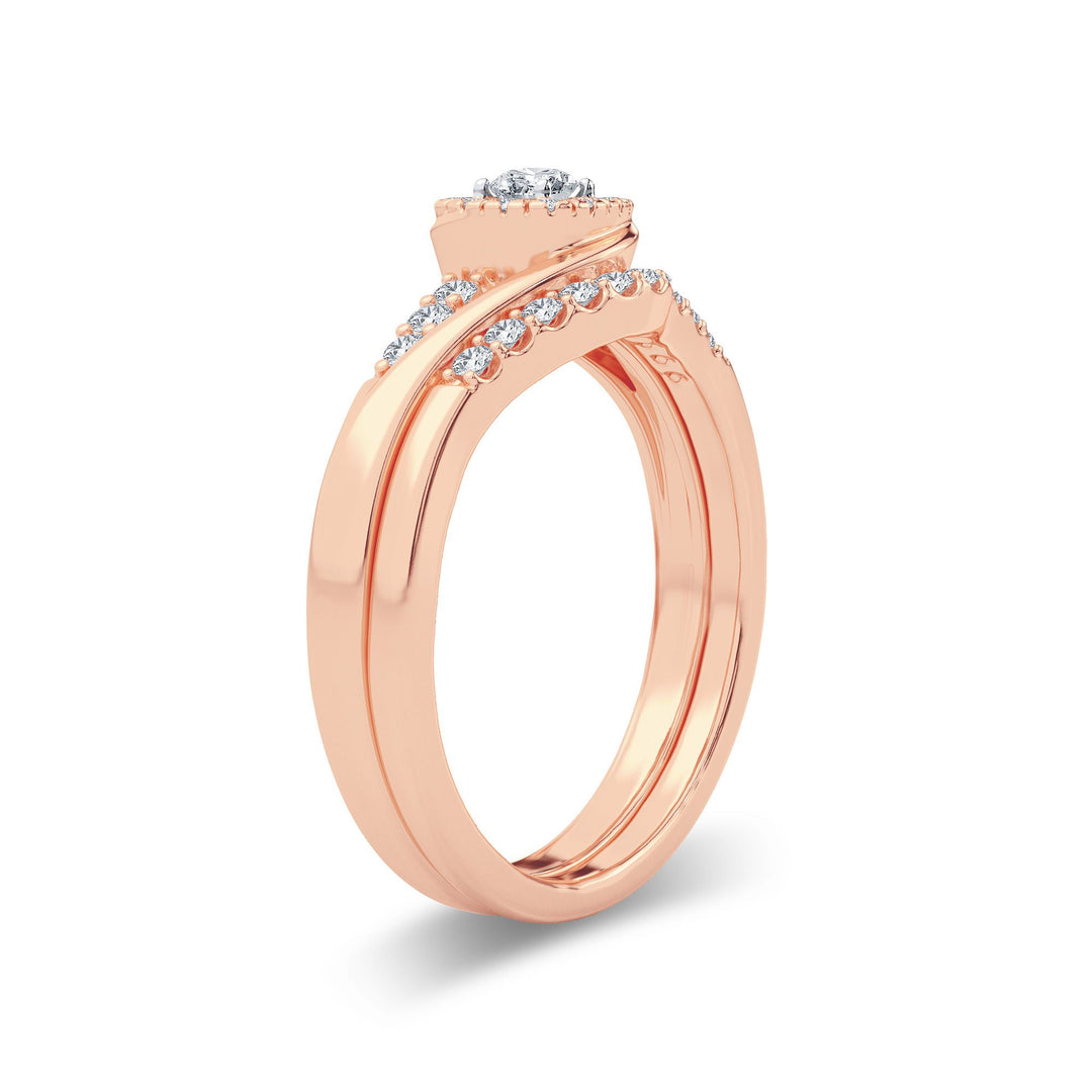 Timeless 14k Rose Gold 0.33CT Lab Diamond Ring