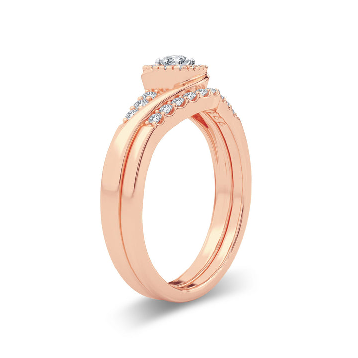Timeless 14k Rose Gold 0.33CT Lab Diamond Ring