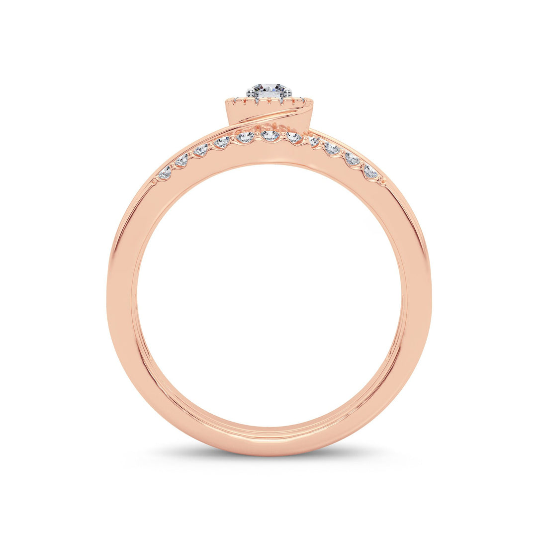 Timeless 14k Rose Gold 0.33CT Lab Diamond Ring