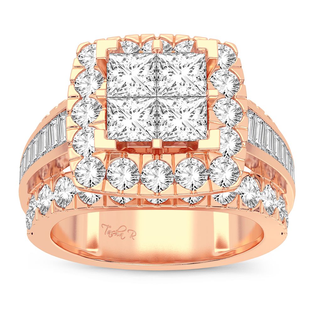 14K Rose Gold 3.00CT Diamond Ring