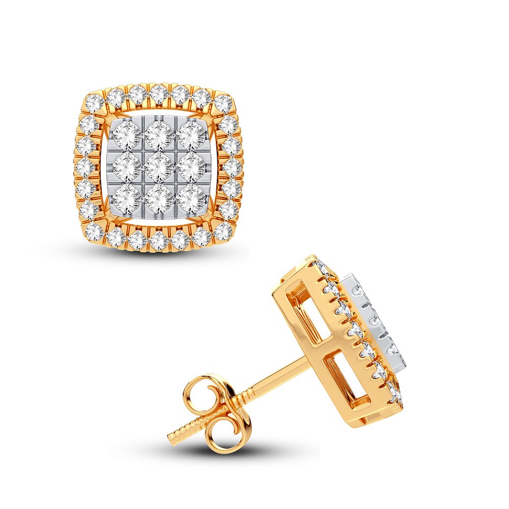 14K Yellow Gold 0.50CT Diamond Earring