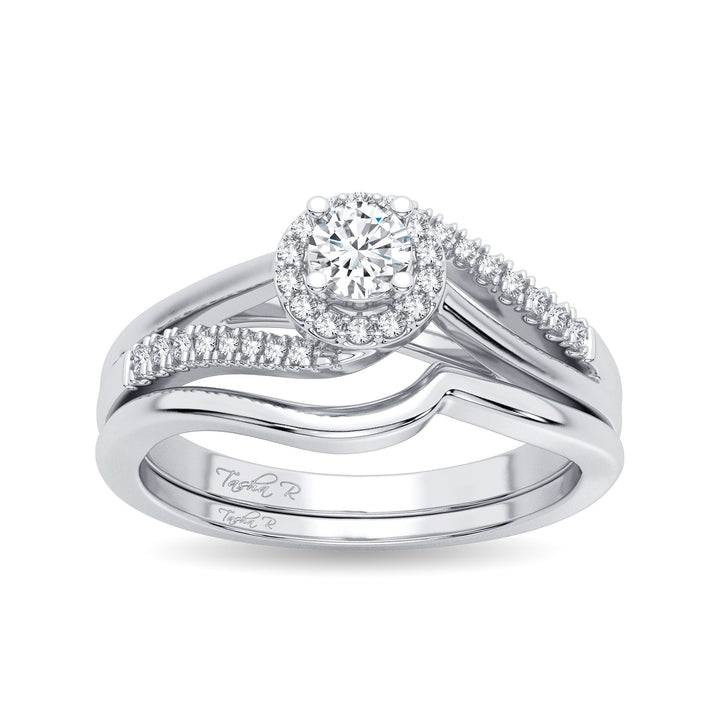 Elegant 14k White Gold 0.25CT Lab Diamond Engagement Ring