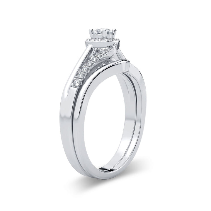 Elegant 14k White Gold 0.25CT Lab Diamond Engagement Ring
