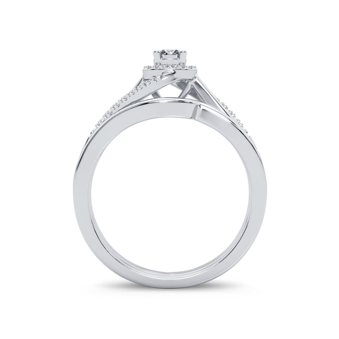 Elegant 14k White Gold 0.25CT Lab Diamond Engagement Ring