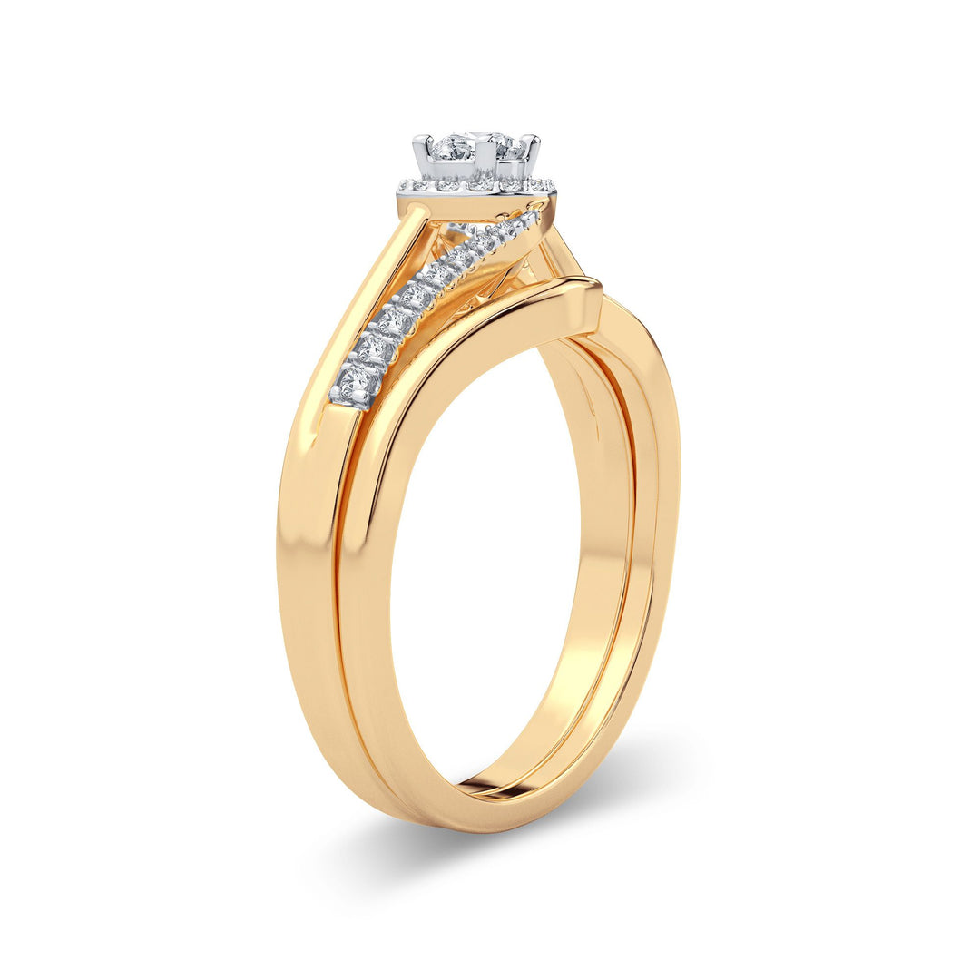 14K Yellow Gold Lab Diamond Bridal Ring - Eternal Love