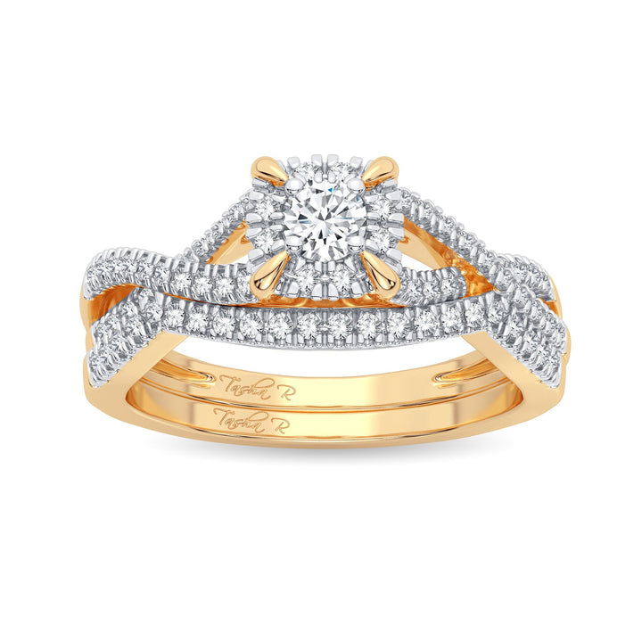 14K Yellow Gold Lab Diamond Womens Bridal Ring 0.33CT