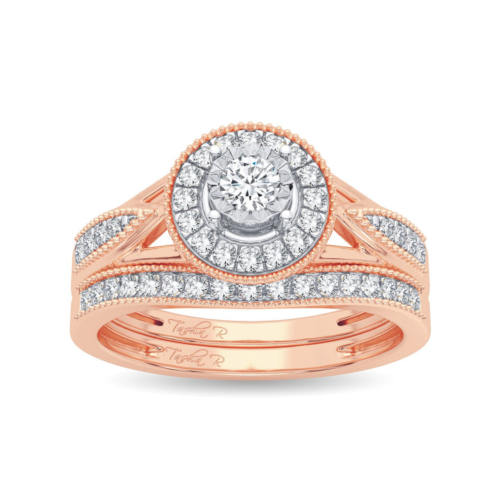 10k Rose Gold Lab Diamond Bridal Solitaire Ring (0.36CT)
