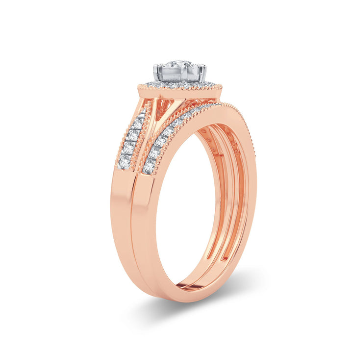10k Rose Gold Lab Diamond Bridal Solitaire Ring (0.36CT)