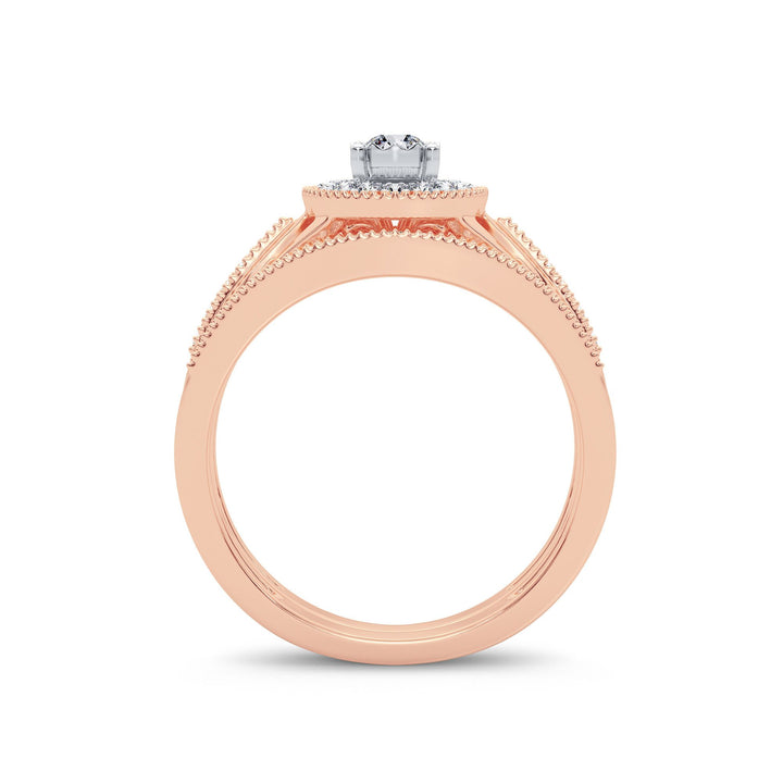 10k Rose Gold Lab Diamond Bridal Solitaire Ring (0.36CT)