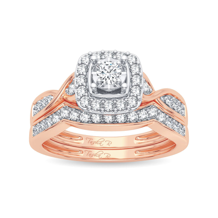 Timeless 14k Rose Gold 0.40CT Lab Diamond Engagement Ring