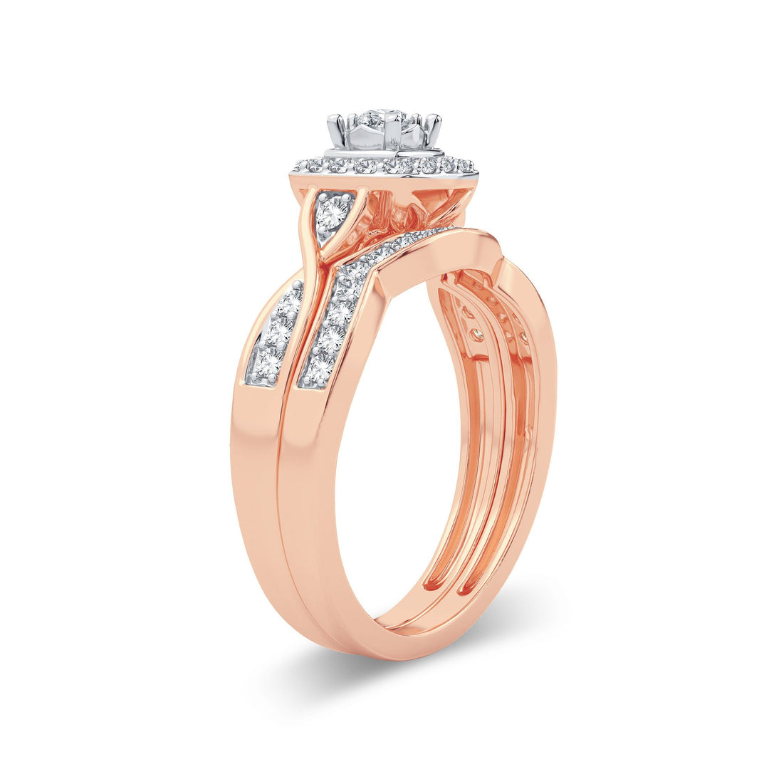 Timeless 14k Rose Gold 0.40CT Lab Diamond Engagement Ring