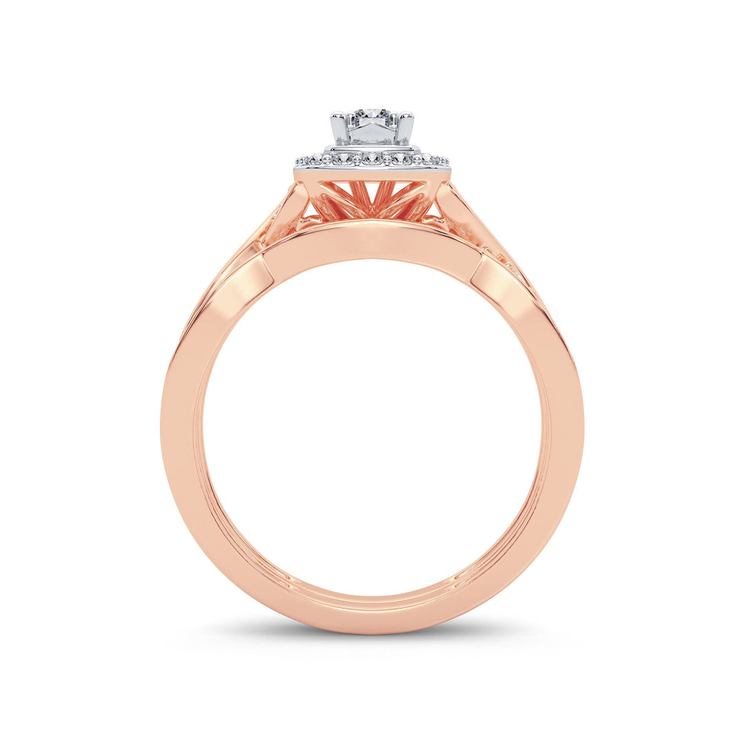 Timeless 14k Rose Gold 0.40CT Lab Diamond Engagement Ring