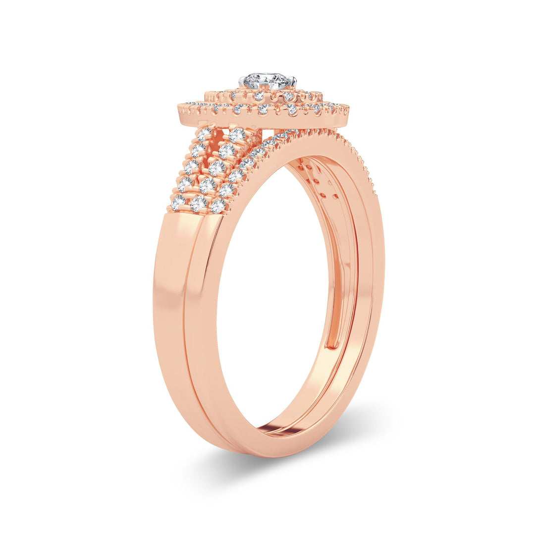Timeless 14k Rose Gold 0.50CT Lab Diamond Ring