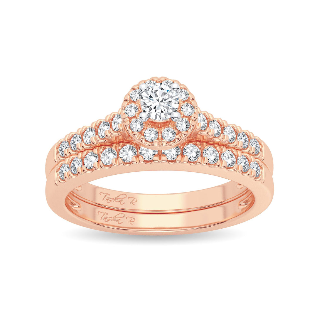 14k Rose Gold Lab Diamond Bridal Ring (0.52CT)