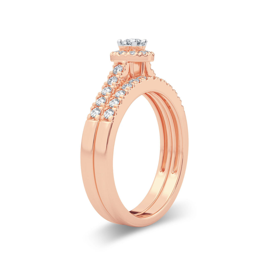 14k Rose Gold Lab Diamond Bridal Ring (0.52CT)