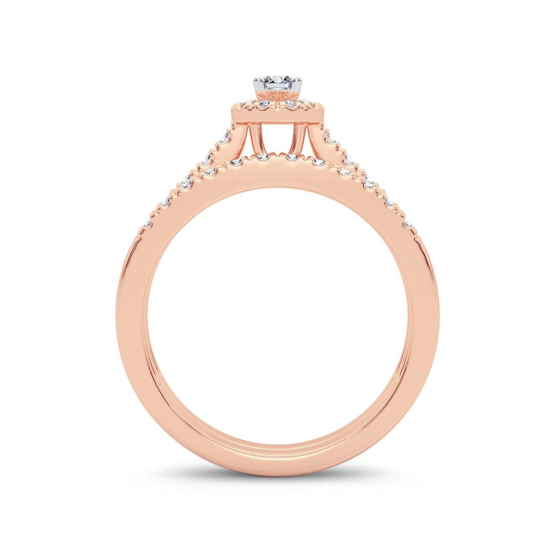 14k Rose Gold Lab Diamond Bridal Ring (0.52CT)