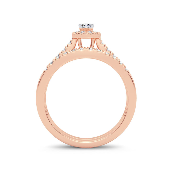 14k Rose Gold Lab Diamond Bridal Ring (0.52CT)