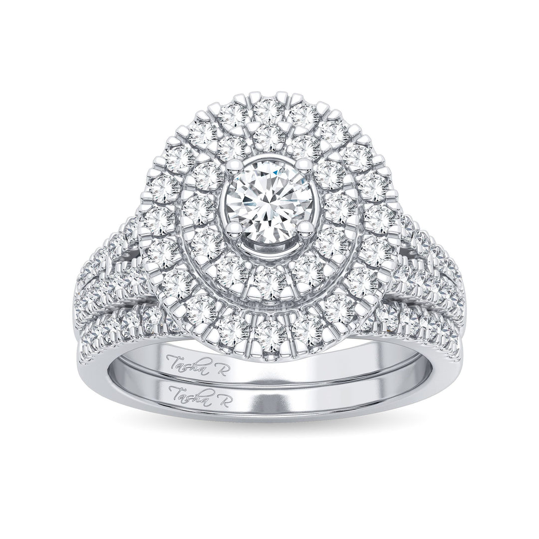 Brilliant 14k White Gold Lab Diamond Bridal Ring (1.00CT)