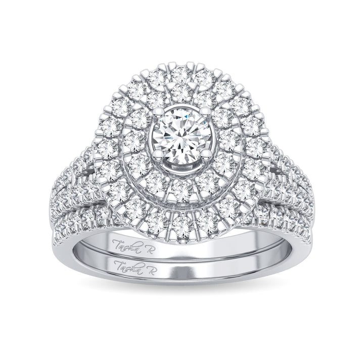 Brilliant 14k White Gold Lab Diamond Bridal Ring (1.00CT)