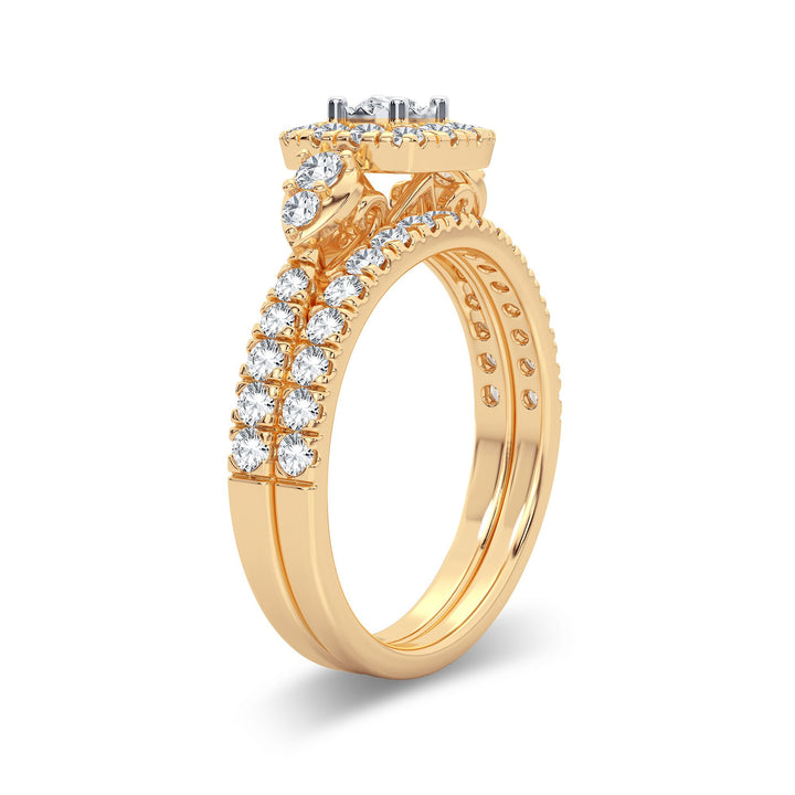 14K Yellow Gold Lab-Grown 1CT Diamond Bridal Ring