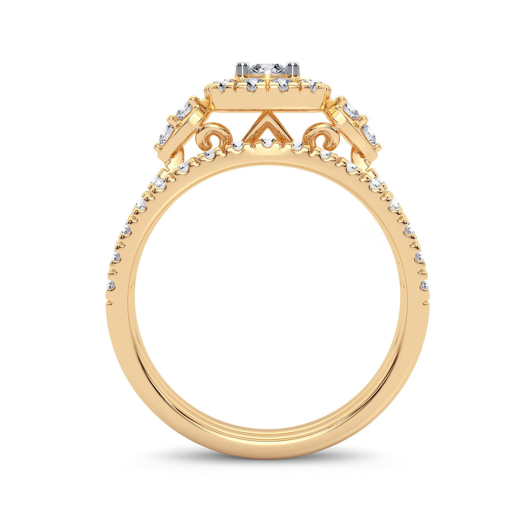 14K Yellow Gold Lab-Grown 1CT Diamond Bridal Ring