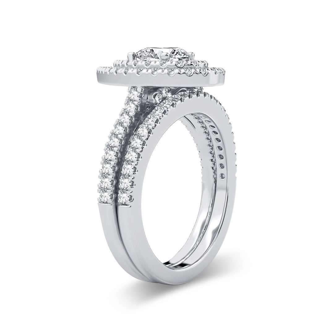 Brilliant 14k White Gold 1.50CT Lab Diamond Engagement Ring
