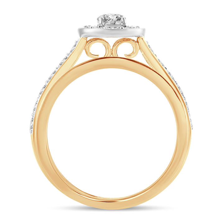 Timeless 14K Yellow Gold 1CT Lab Diamond Engagement Ring