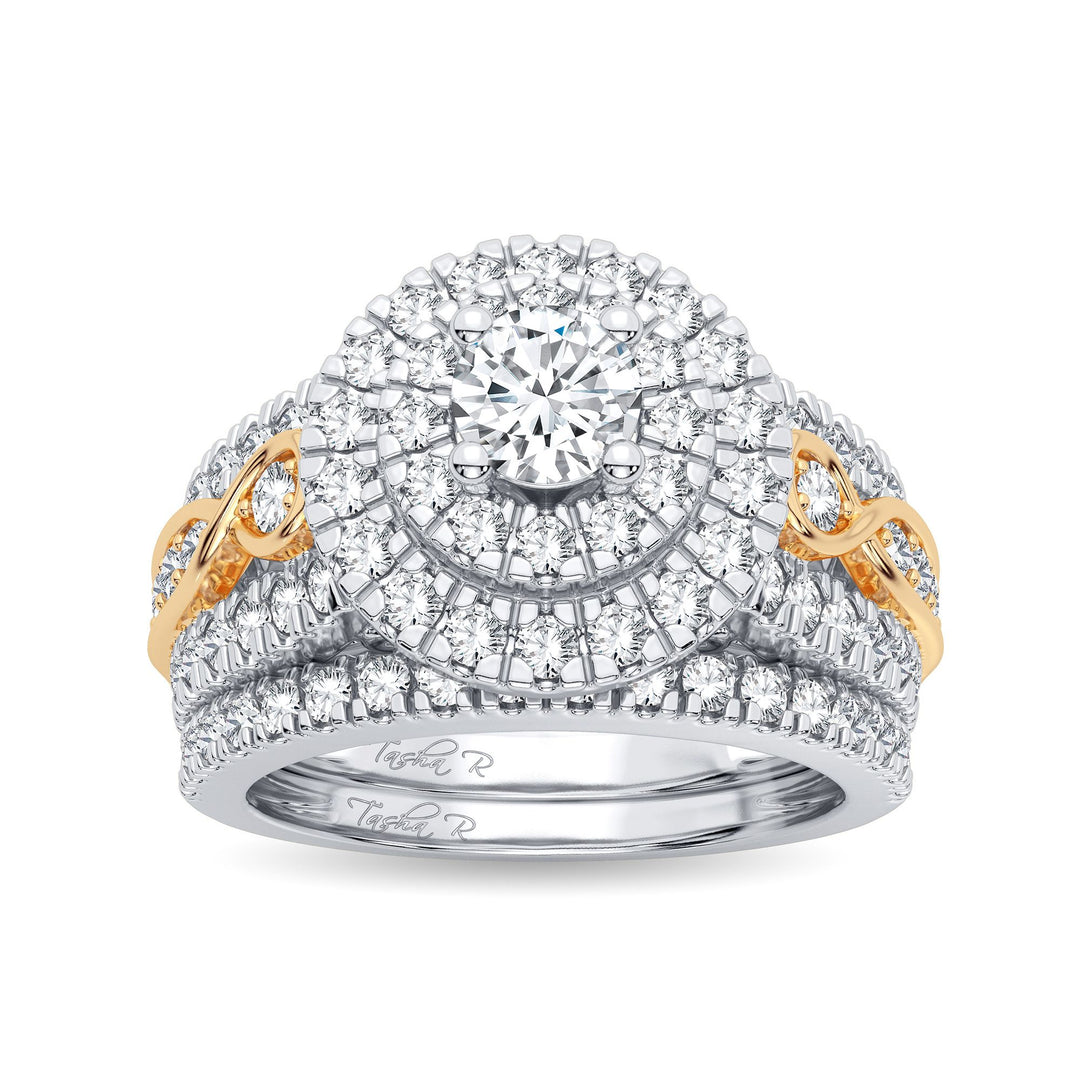 14k Yellow Gold 1.75CT Lab Diamond Womens Bridal Ring