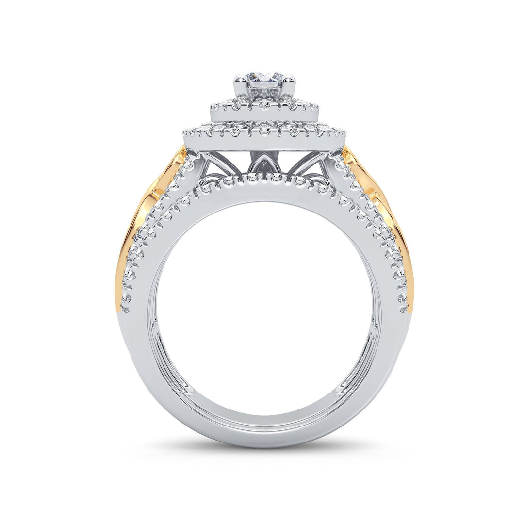 14k Yellow Gold 1.75CT Lab Diamond Womens Bridal Ring