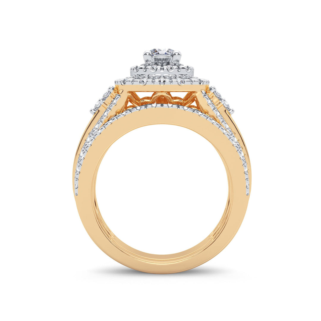 Sparkling 14K Yellow Gold 1.90CT Lab Diamond Ring